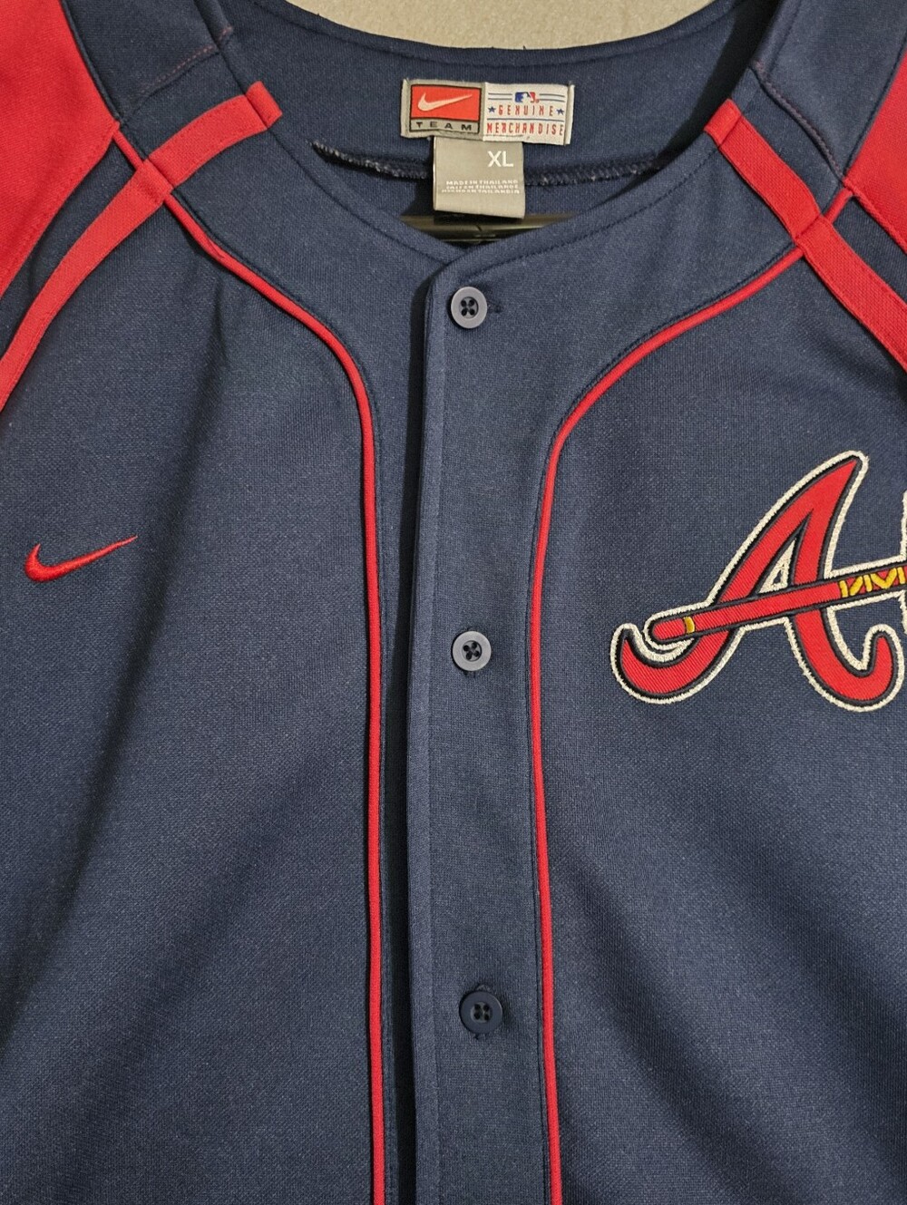Vtg Nike Youth Atlanta Braves Chipper Jones #10 Jersey Size Youth XL - Picture 5 of 13